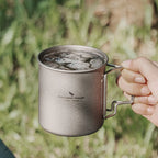 Boundless Voyage Ti3024D Titanium Mug — 420 ml, 77 g, Folding Handle
