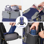Hiking Backpack 60 L — Padded Hip Belt, Hydration Port, Rain Cover Included