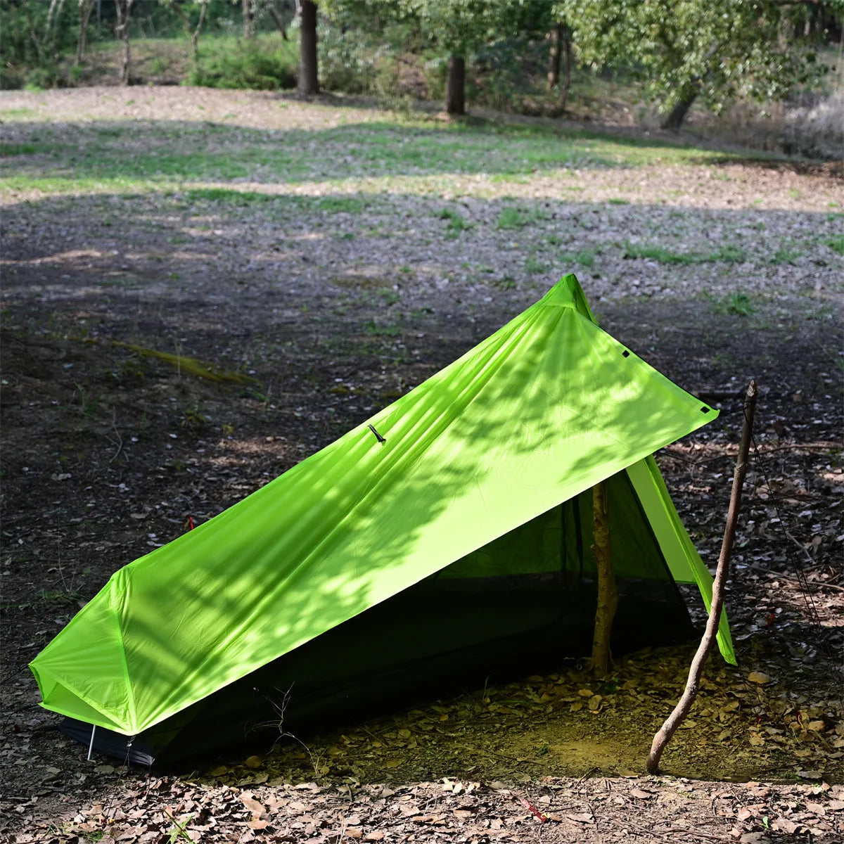 1 Person 15D Silnylon Trekking Pole Tent — About 610 g, Double Wall, Uses Your Poles