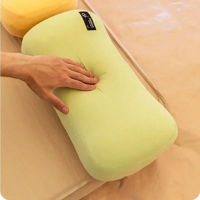 Memory Foam Camp Pillow — Contoured Neck Support, 43 × 19 cm, Washable Cover