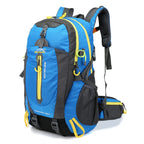 Hiking Backpack 40 L — Water-Repellent Nylon, Padded Back, Hip Belt, Pole and Sleeping Bag Straps