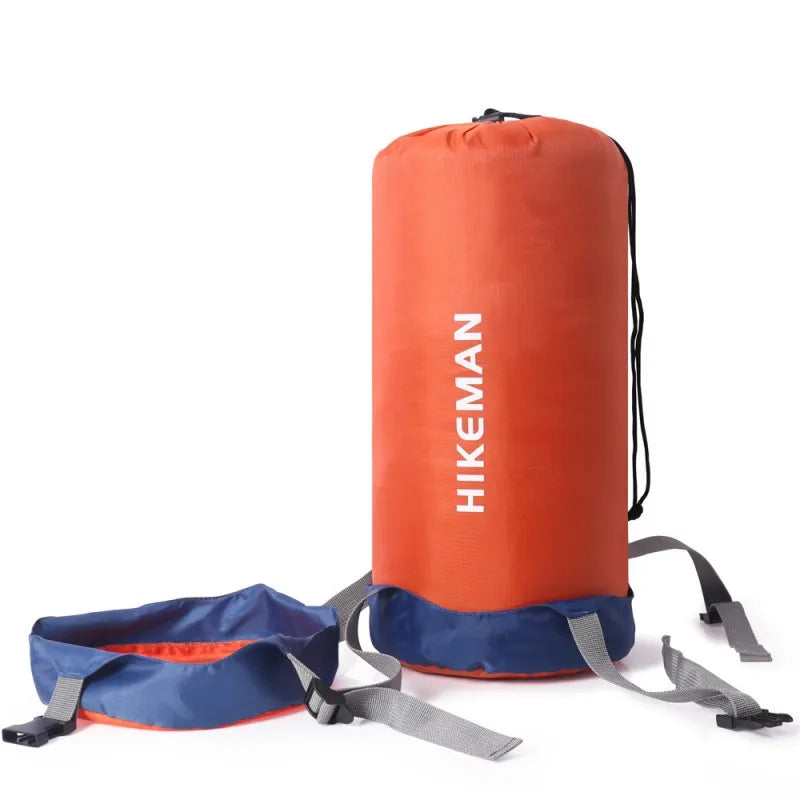 Sleeping Bag Compression Sack — 210T Nylon, Four Straps, S to XL