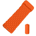 Inflatable Sleeping Pad With Pillow — Built-In Foot Pump, 190 × 60 cm, About 600 g