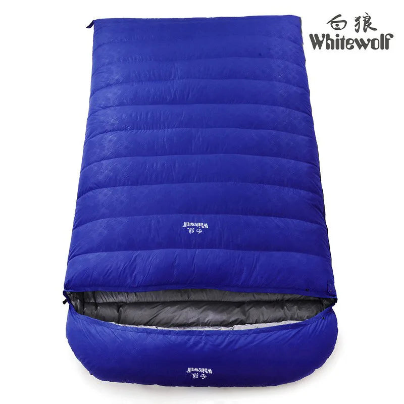 Double Goose Down Sleeping Bag — 2 Person, 220 × 130 cm, 1,800 or 2,000 g of Goose Down