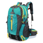 Hiking Backpack 40 L — Water-Repellent Nylon, Padded Back, Hip Belt, Pole and Sleeping Bag Straps