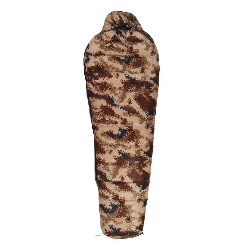 Extreme Cold Duck Down Mummy Bag — 1,500 or 2,000 g of 90% Duck Down, for Deep Winter