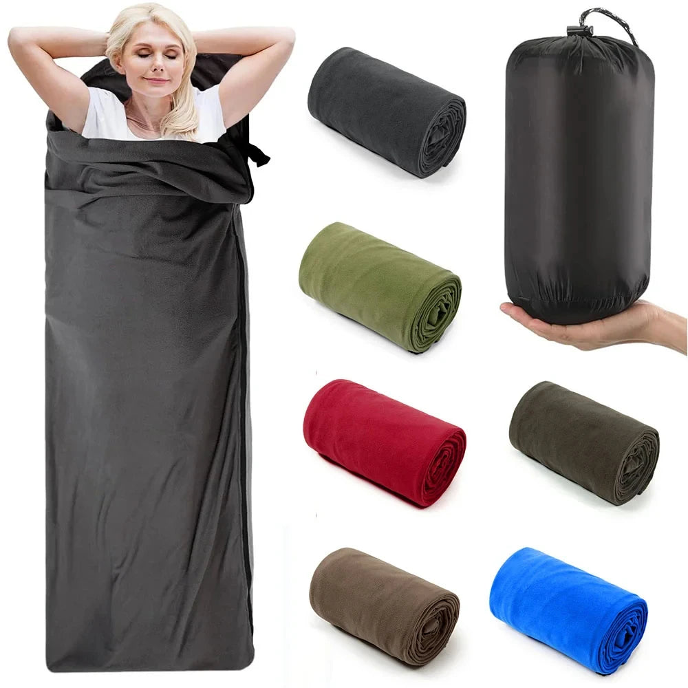 Fleece Sleeping Bag Liner — Warm Layer for Cold Nights, Summer Bag on Its Own