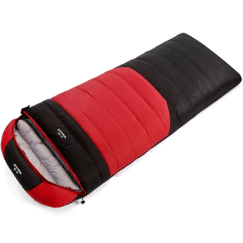 Winter Goose Down Envelope Bag — 600 to 1,000 g of 90% Goose Down, 210 × 80 cm, Opens Into a Quilt