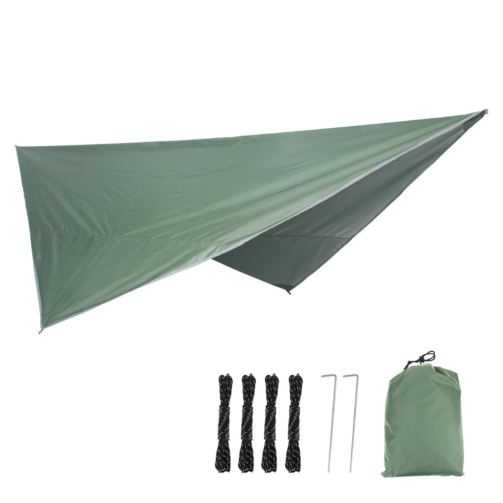 Hammock With Mosquito Net and Rain Fly — 290 × 140 cm, 850 g, 230 × 210 cm PU 2000 mm Fly