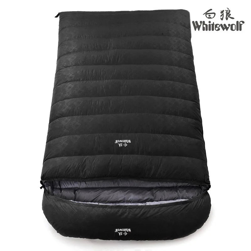 Double Goose Down Sleeping Bag — 2 Person, 220 × 130 cm, 1,800 or 2,000 g of Goose Down