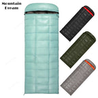 95% Goose Down Envelope Bag — 400 to 1,200 g of Down, 950 g to 1.75 kg, YKK Zip, Zips Into a Double