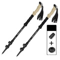 Aluminium Trekking Poles — Telescopic 62 to 135 cm, Cork-Feel Grip, 240 g Each, Pair