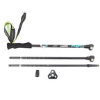 Carbon Trekking Poles, Lever Lock — Pair, 3 Sections, 63 to 135 cm, About 170 g Each