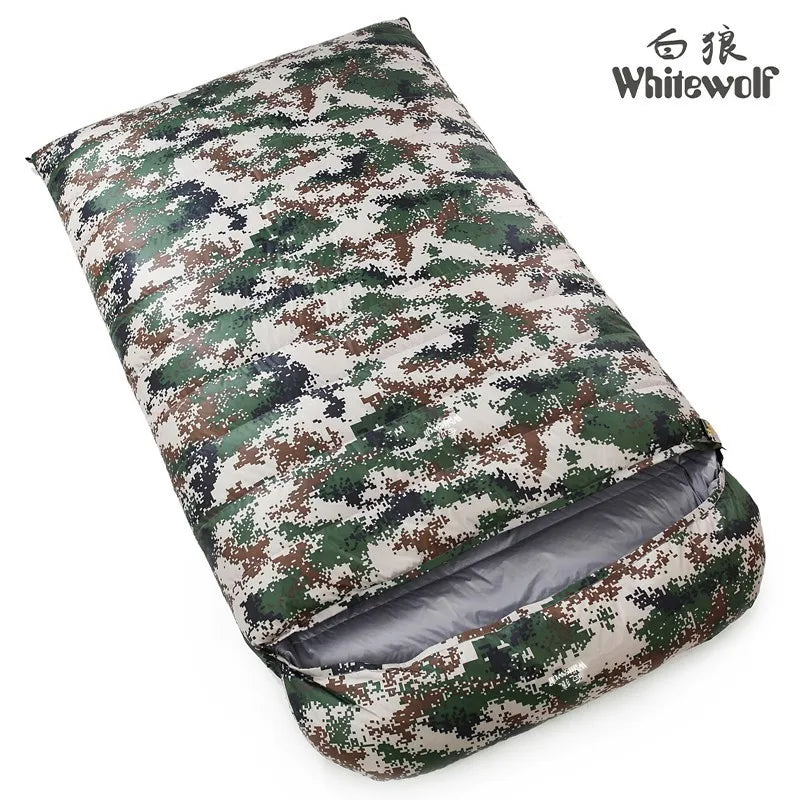Double Goose Down Sleeping Bag — 2 Person, 220 × 130 cm, 1,800 or 2,000 g of Goose Down