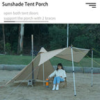 1 Person Pyramid Hot Tent — Stove Jack, Two Doors, 210T Silver-Coated Fly, Aluminium Pole