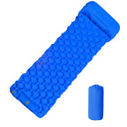 Inflatable Sleeping Pad With Pillow — Built-In Foot Pump, 190 × 60 cm, About 600 g