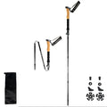 Carbon Trekking Poles, Cork Grip — Z-Fold to 37 cm, 113 to 135 cm, 207 g Each, Pair