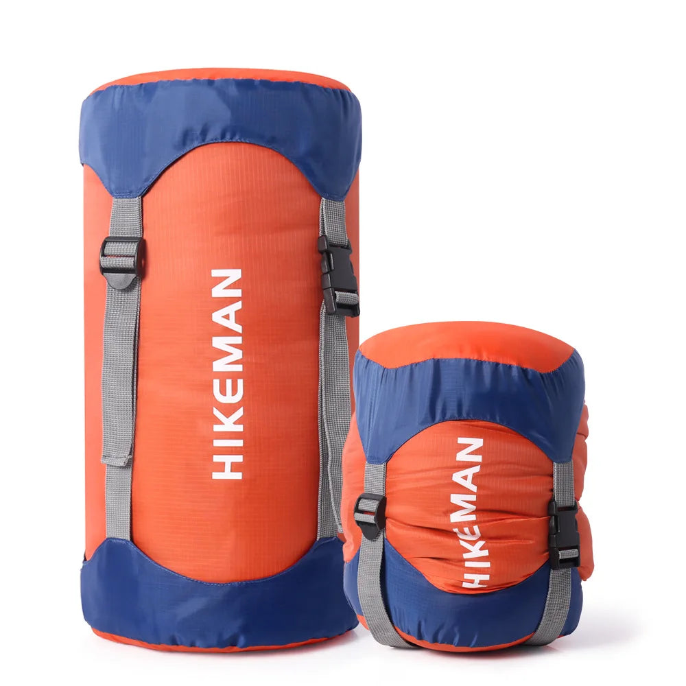 Sleeping Bag Compression Sack — 210T Nylon, Four Straps, S to XL