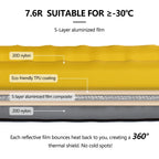 Winter Insulated Air Pad R 7.6 — 5-Layer Reflective Film, 199 × 58 × 9 cm, 777 g