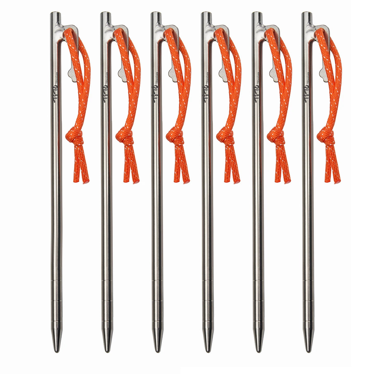 Heavy-Duty Titanium Tent Pegs — 20, 24 or 30 cm, Anti-Bend, Packs of 4 or 6