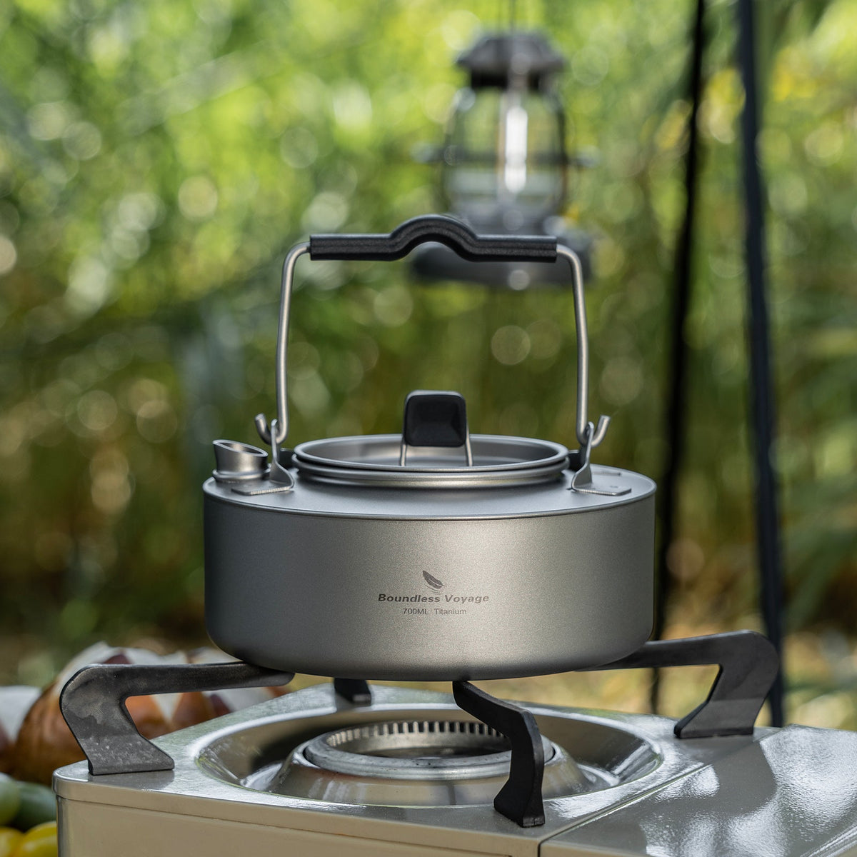 Boundless Voyage Ti3100D Titanium Kettle — 700 ml, 160 g, Folding Handle
