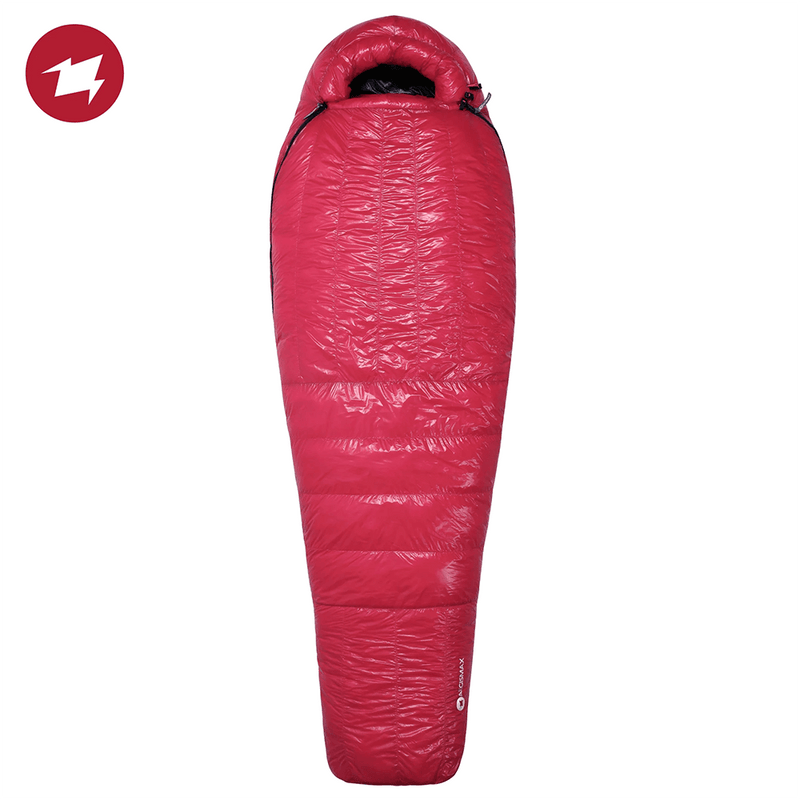 Aegismax Ultra Future Down Sleeping Bag — 800FP Ultra Dry Down, 10D Shell, Comfort 0°C (I) / −10°C (II)