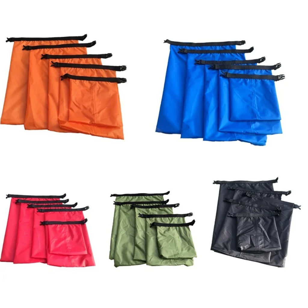 Roll-Top Dry Bag Set of 5 — 1.5, 2.5, 3.5, 4.5 and 6 L, Buckle Closure
