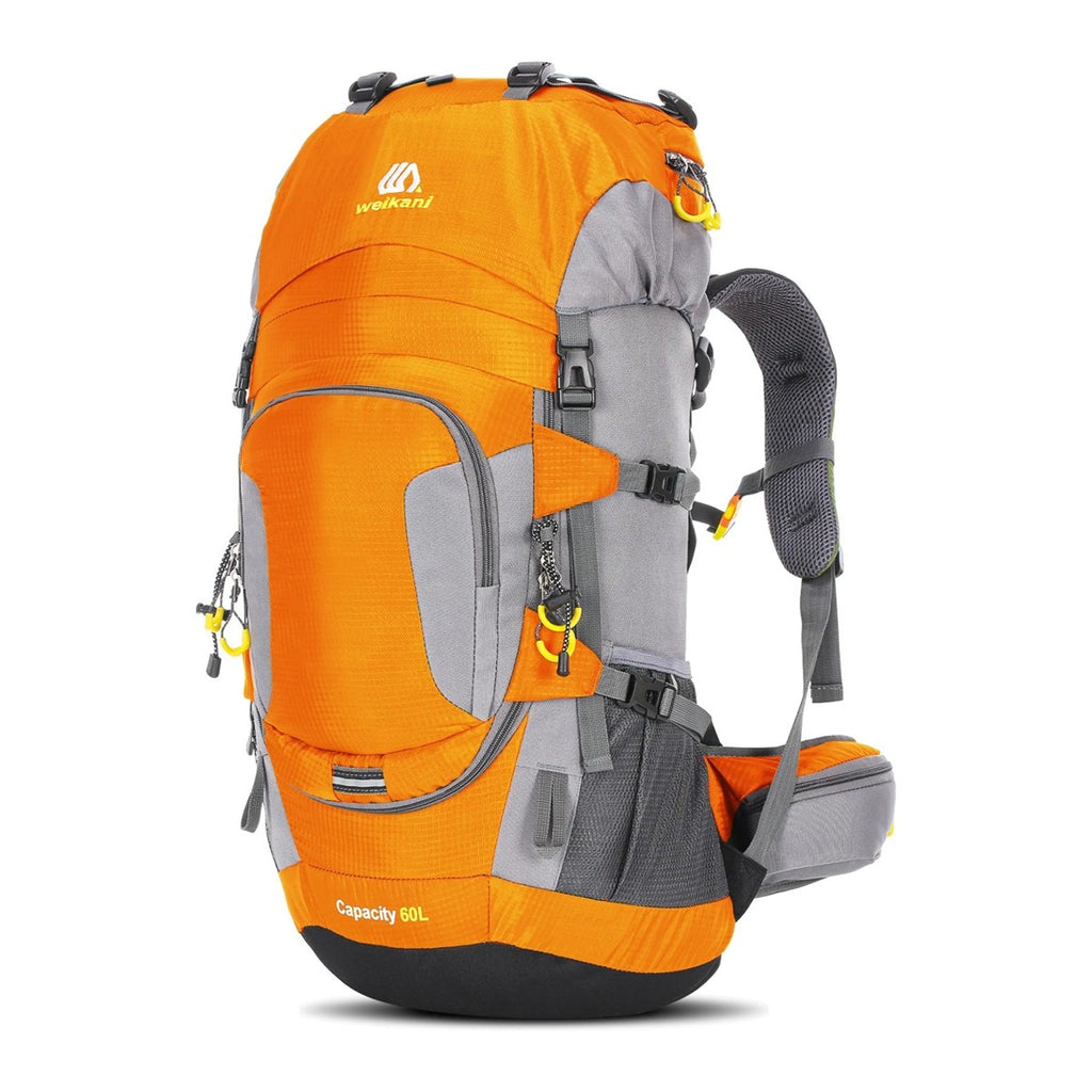 Hiking Backpack 60 L — Padded Hip Belt, Hydration Port, Rain Cover Included