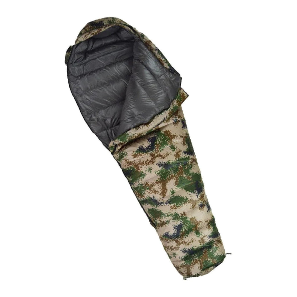 Extreme Cold Duck Down Mummy Bag — 1,500 or 2,000 g of 90% Duck Down, for Deep Winter