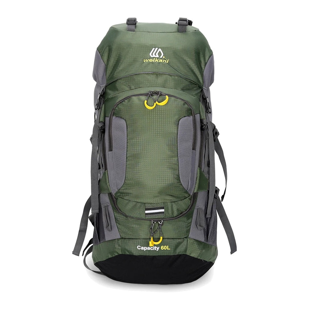 Hiking Backpack 60 L — Padded Hip Belt, Hydration Port, Rain Cover Included