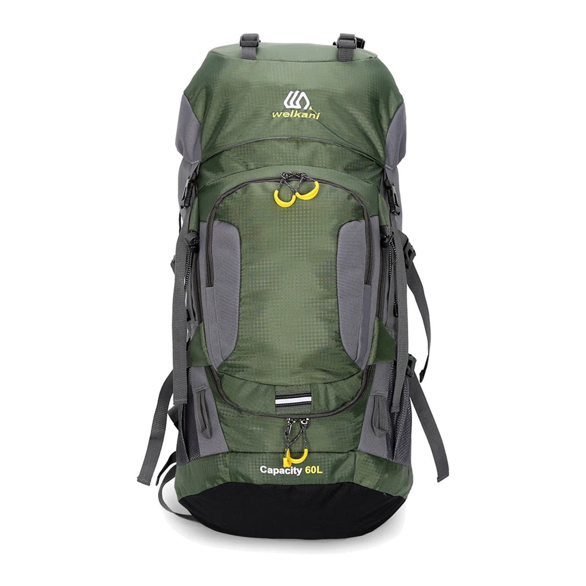 Hiking Backpack 60 L — Padded Hip Belt, Hydration Port, Rain Cover Included