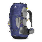 Hiking Backpack 60 L — Padded Hip Belt, Hydration Port, Rain Cover Included