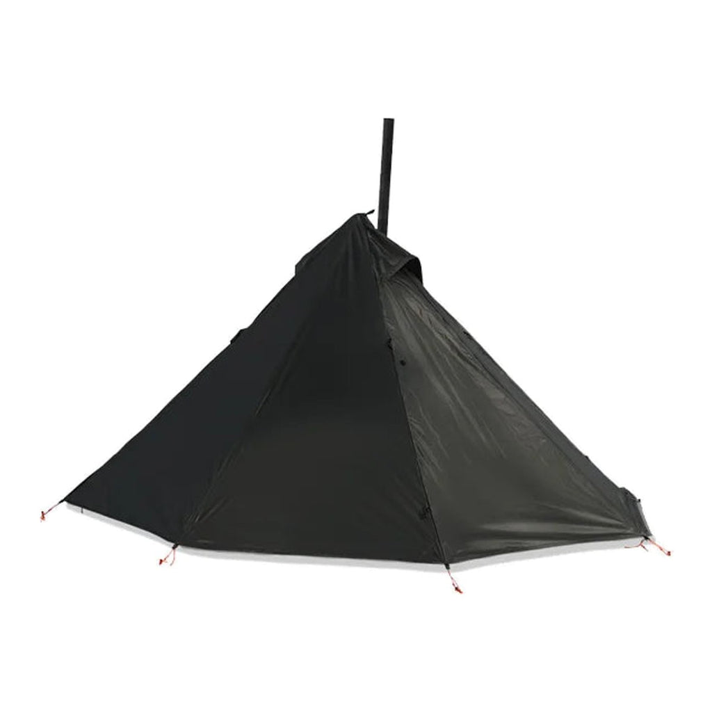 1 Person Pyramid Hot Tent — Stove Jack, Two Doors, 210T Silver-Coated Fly, Aluminium Pole