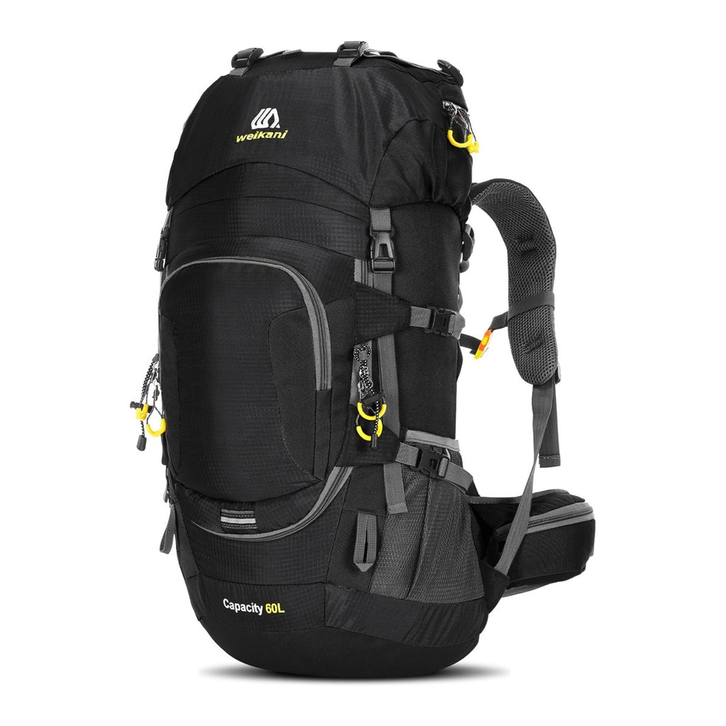 Hiking Backpack 60 L — Padded Hip Belt, Hydration Port, Rain Cover Included