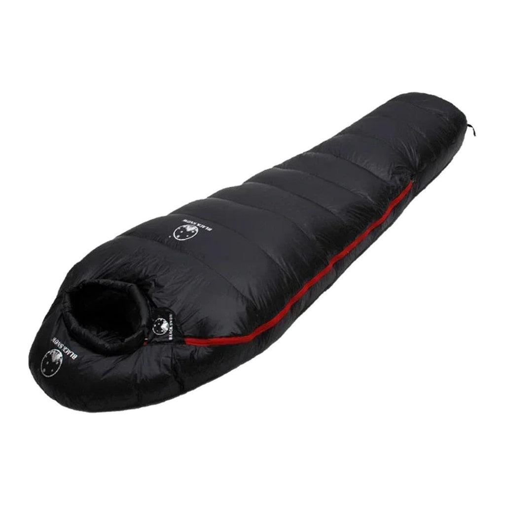 Black Snow Long Goose Down Mummy Bag — 225 cm for Tall Sleepers, 400 to 1,300 g of Down