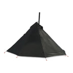 1 Person Pyramid Hot Tent — Stove Jack, Two Doors, 210T Silver-Coated Fly, Aluminium Pole