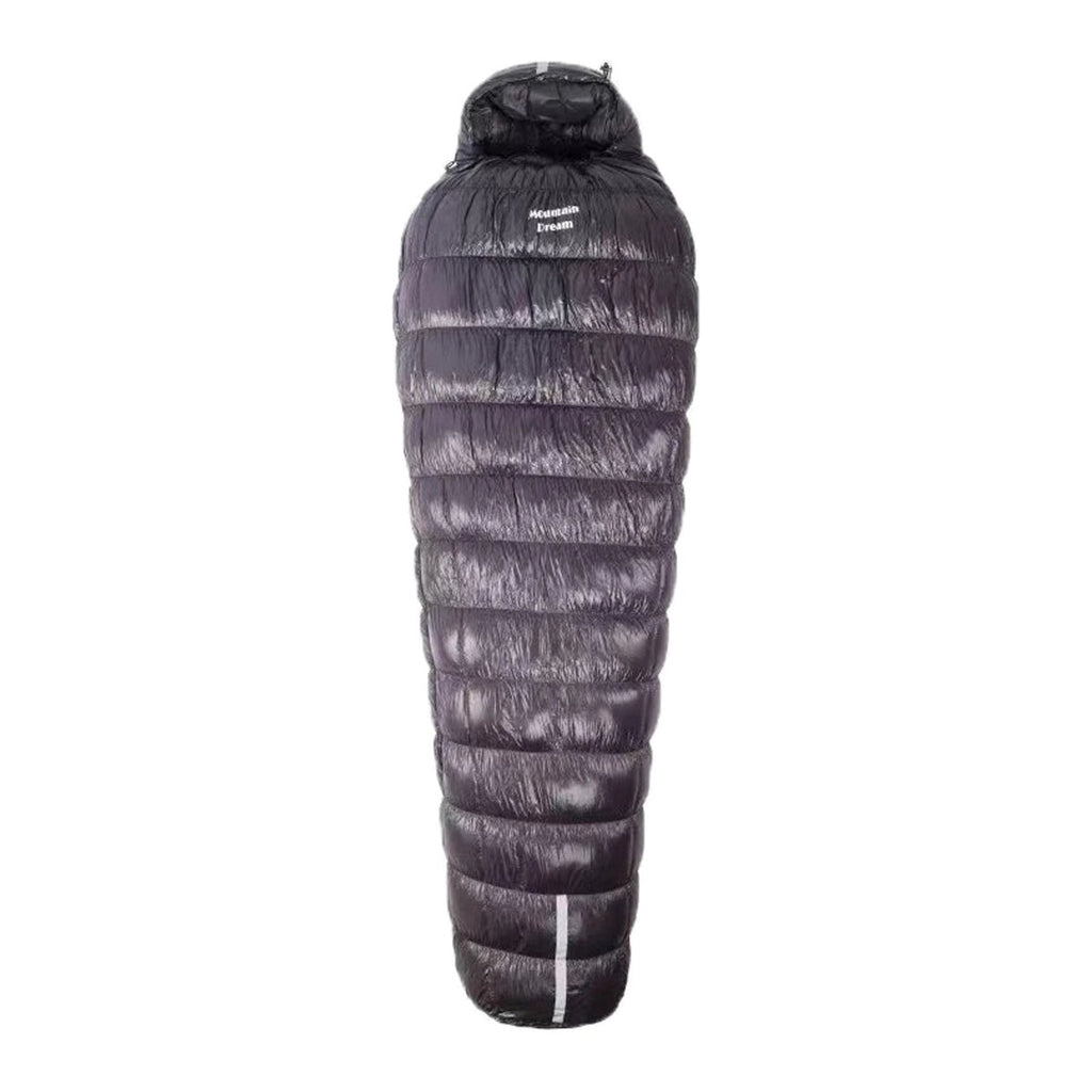Oversized Goose Down Mummy Bag — 220 × 90 cm, 95% Goose Down, 400 to 1,200 g