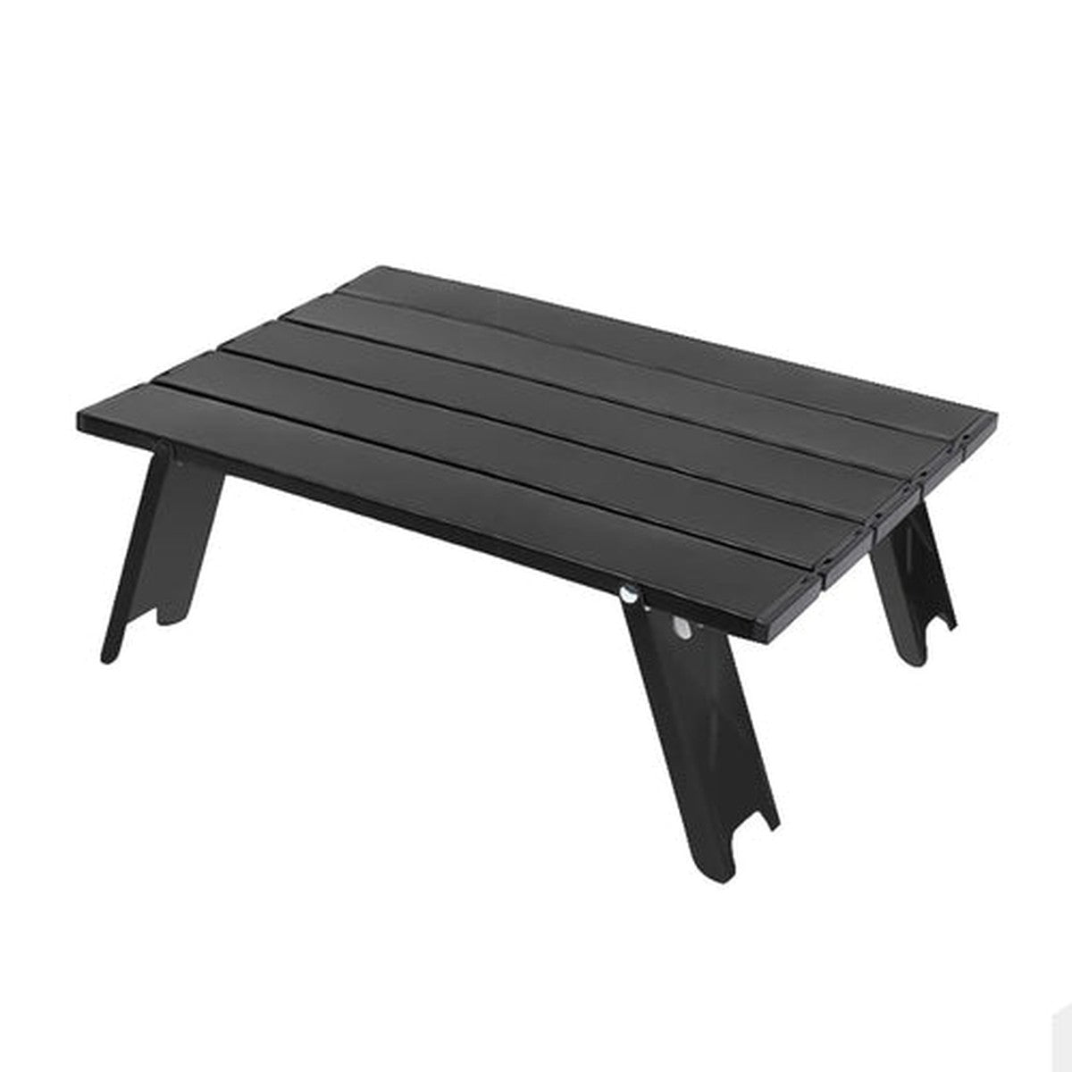 Mini Aluminium Camp Table — 39.5 × 28.5 cm, Rolls Up, Stove-Safe Top