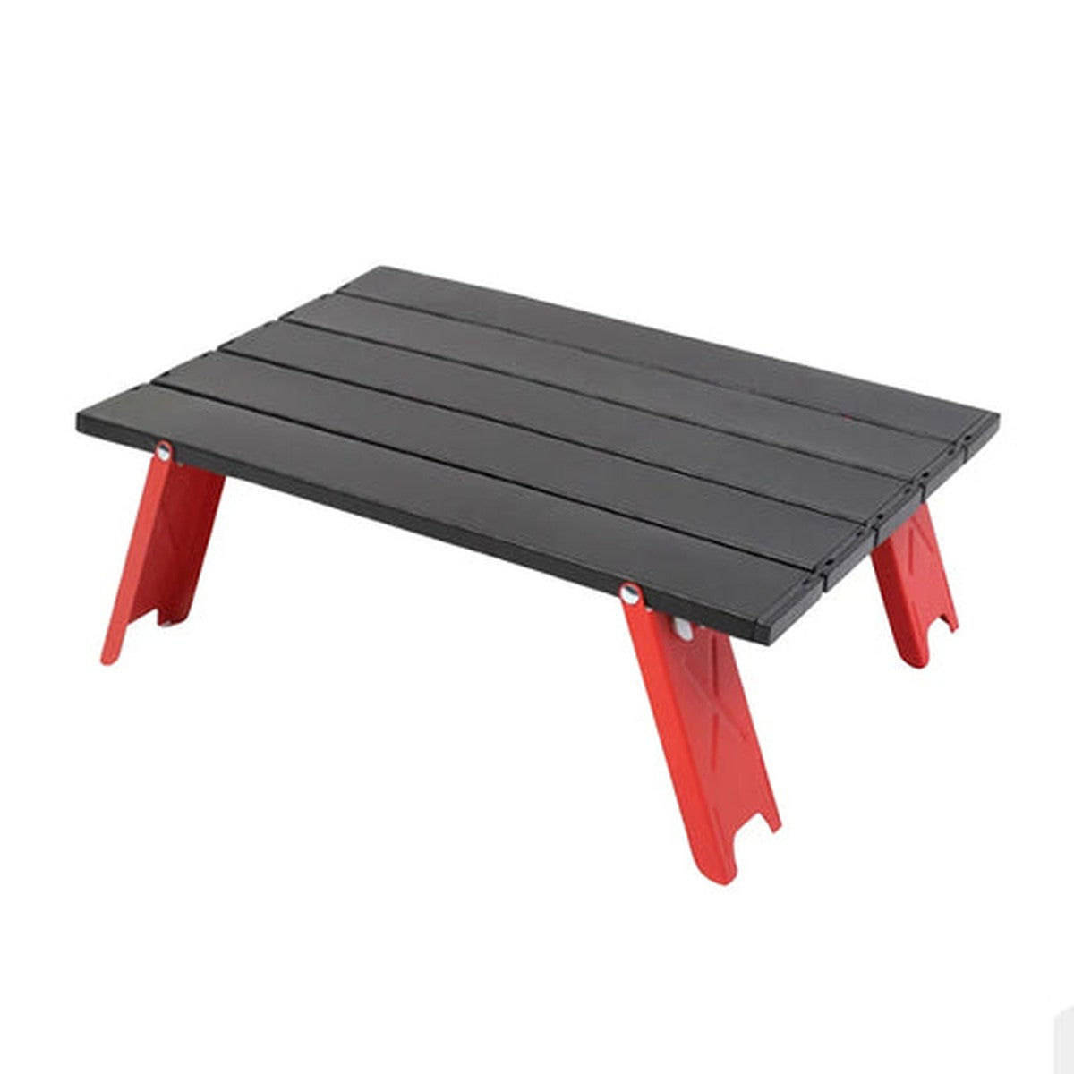 Mini Aluminium Camp Table — 39.5 × 28.5 cm, Rolls Up, Stove-Safe Top