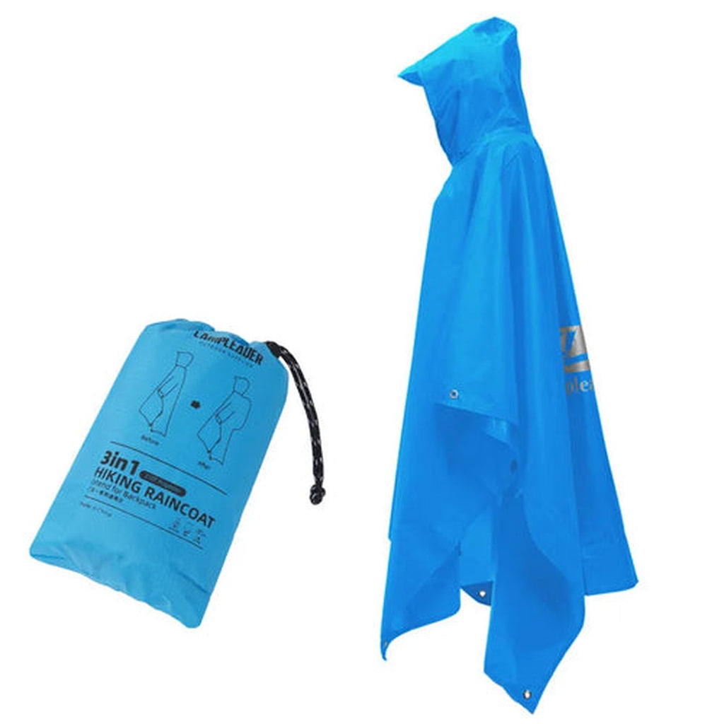 3-in-1 Rain Poncho — Covers You and Your Pack, Doubles as a Groundsheet or Shelter