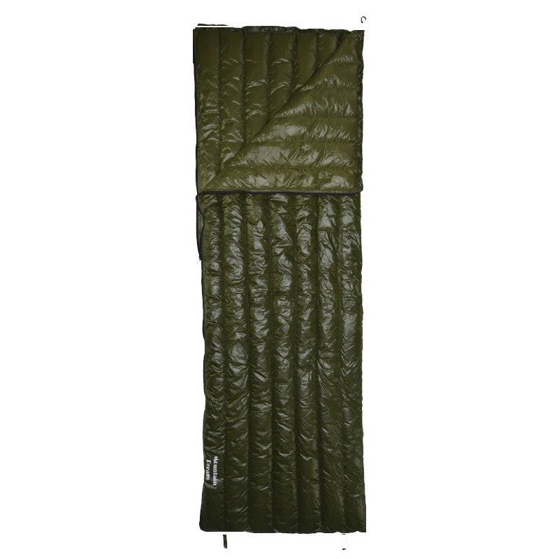 Goose Down Envelope Sleeping Bag — 400 or 600 g of Down, 725 to 860 g, Opens Flat Into a Quilt