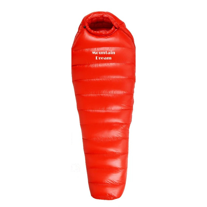 Goose Down Mummy Sleeping Bag — 400 to 1,200 g of Down, 870 g to 1.7 kg, Zips Into a Double