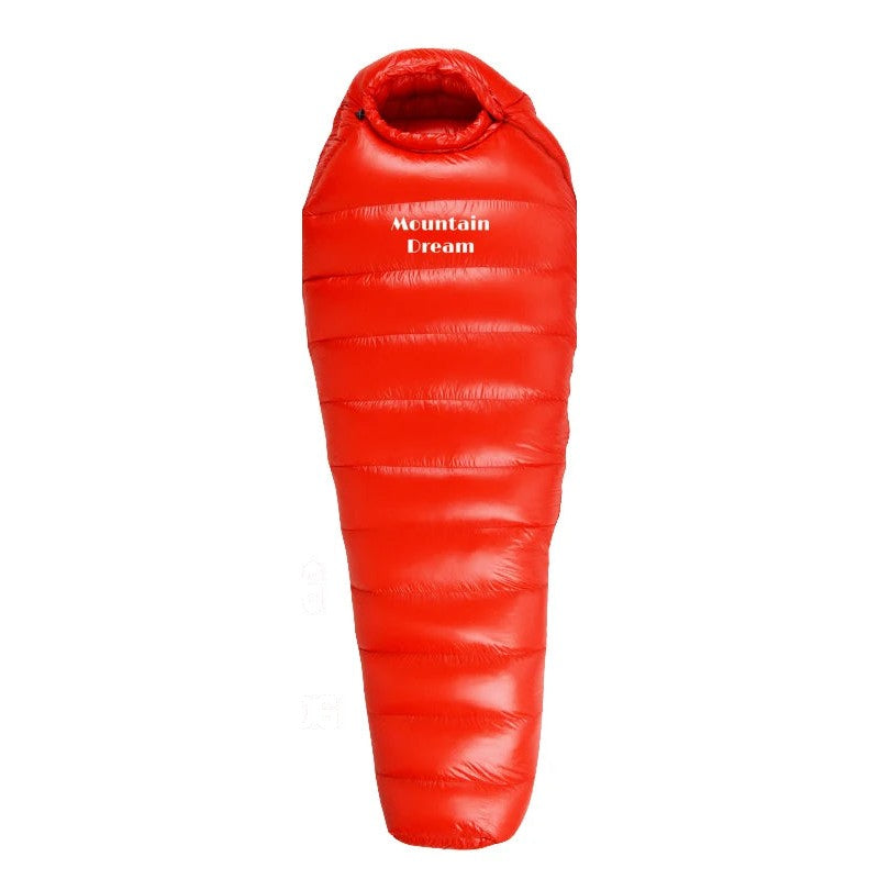 Goose Down Mummy Sleeping Bag — 400 to 1,200 g of Down, 870 g to 1.7 kg, Zips Into a Double