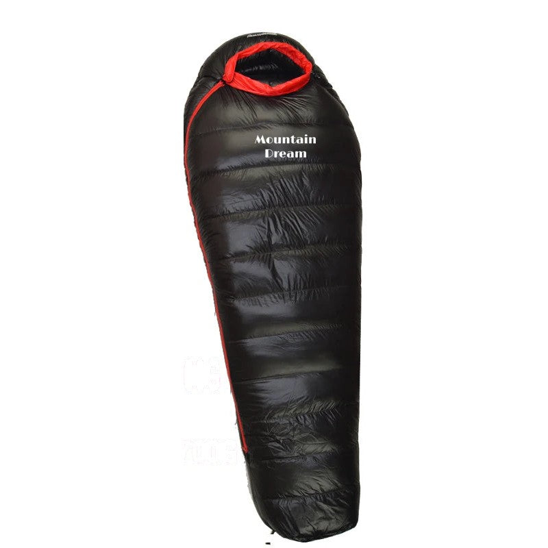 Goose Down Mummy Sleeping Bag — 400 to 1,200 g of Down, 870 g to 1.7 kg, Zips Into a Double