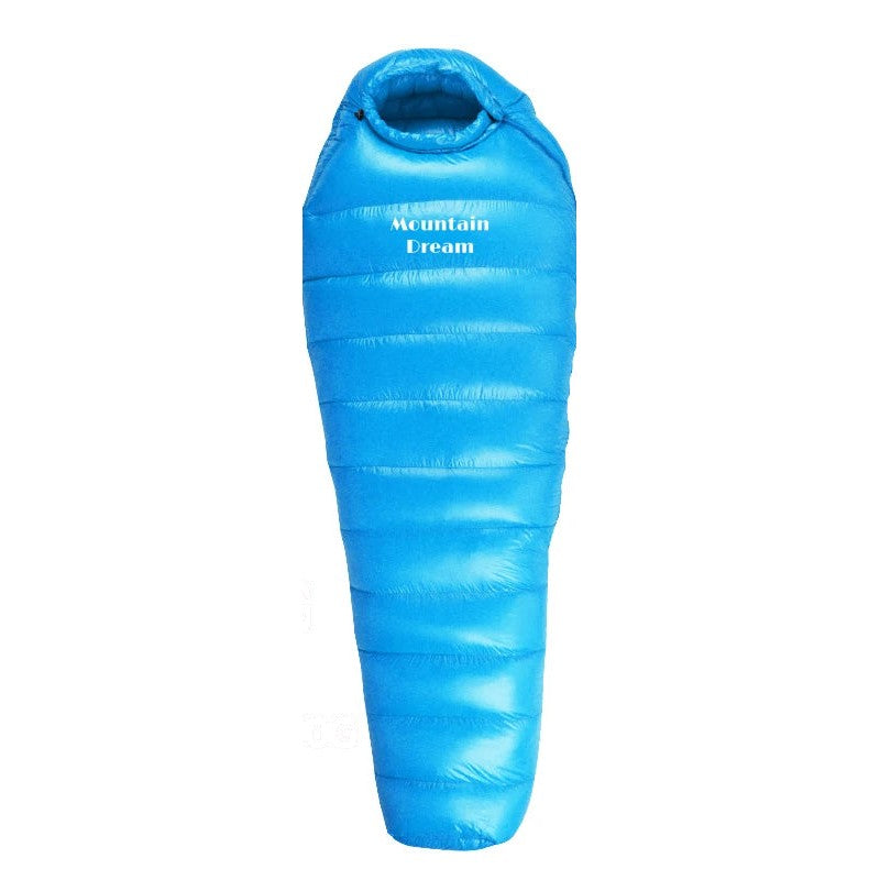 Goose Down Mummy Sleeping Bag — 400 to 1,200 g of Down, 870 g to 1.7 kg, Zips Into a Double