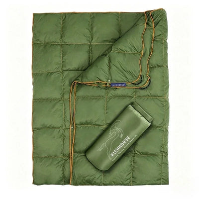 Down Camp Blanket — 90/10 Duck Down, Snaps Into a Wearable Cape, Packs in Its Own Sack
