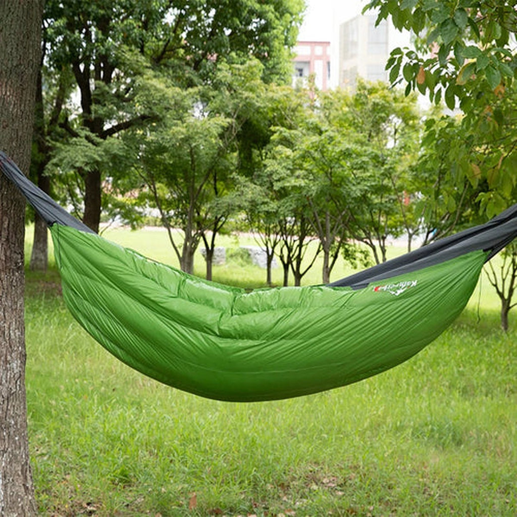 Hammock Underquilt — 193 × 112 cm, 980 g, Down and Synthetic Hybrid Fill, Doubles as a Top Quilt