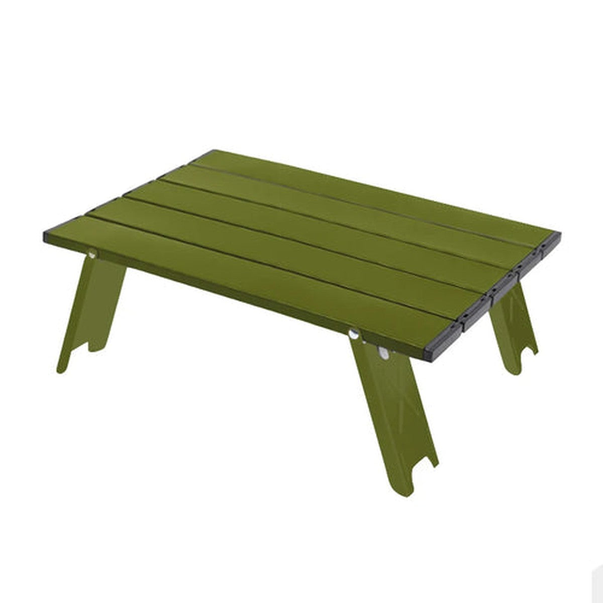 Mini Aluminium Camp Table — 39.5 × 28.5 cm, Rolls Up, Stove-Safe Top