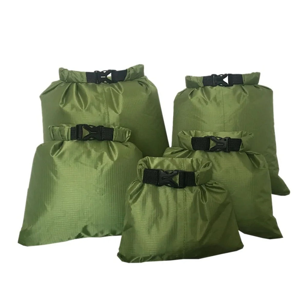 Roll-Top Dry Bag Set of 5 — 1.5, 2.5, 3.5, 4.5 and 6 L, Buckle Closure