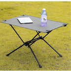 Roll-Up Camp Table — 800 g, 59 × 40 cm, Aluminium Frame, Optional Mesh Shelf